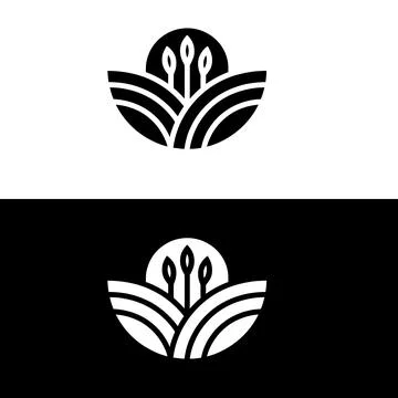 Vector set of black and white flowers Stock Illustration