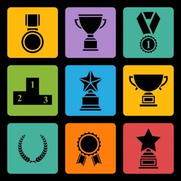 Vector set black avards Stock Illustration