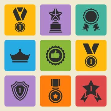 Vector set black avards Stock Illustration