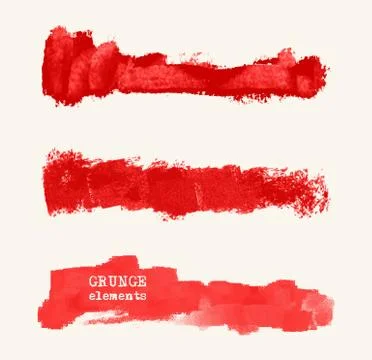 Vector set of black brush strokes. Stock Illustration