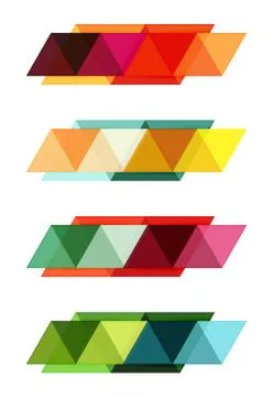 Vector set of blank geometric infographic web boxes Stock Illustration