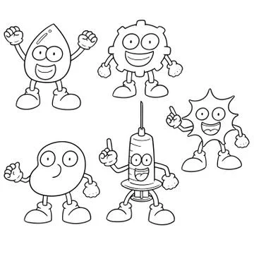 Vector set of blood Stock Illustration