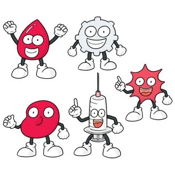 Vector set of blood Stock Illustration