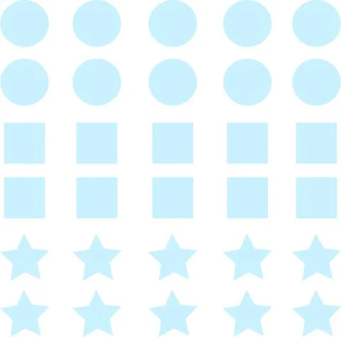 Vector set of blue geometric elements for diaries Stock Illustration