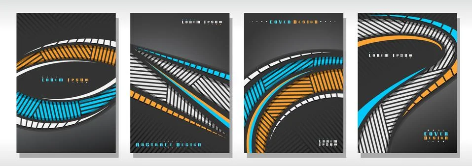 Vector set of book Covers Stock Illustration