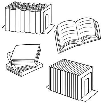 Vector set of book Stock Illustration