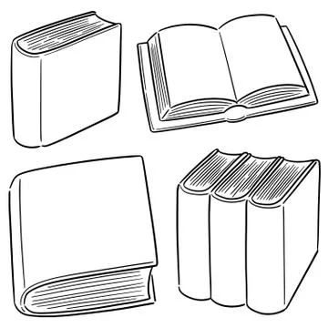 Vector set of book Illustrazione stock