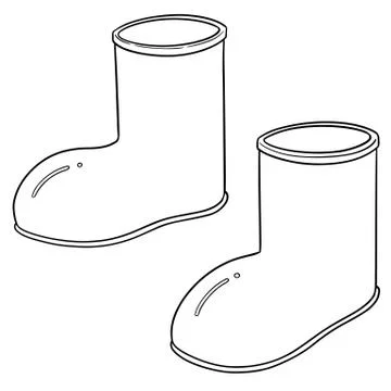 Vector set of boots Stock Illustration