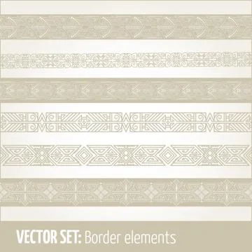 Vector set of border elements and page decoration elements. Border decoration 스톡 일러스트