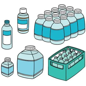 Vector set of bottle Stock Illustration