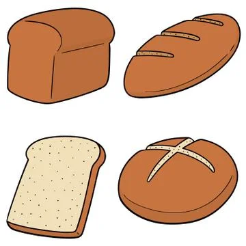 Vector set of bread Stock Illustration