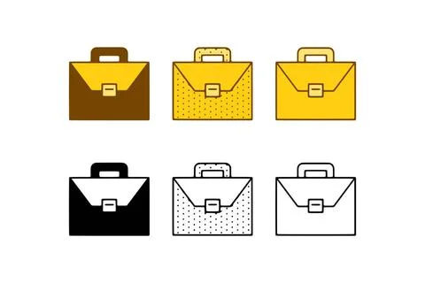  Vector set of briefcases in doodle style on white background Vector set o... Stock Photos