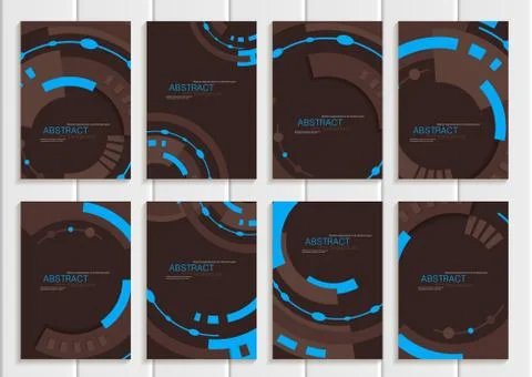 Vector set of brochures in abstract style Ilustração Stock