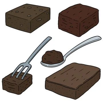 Vector set of brownie Stock Illustration