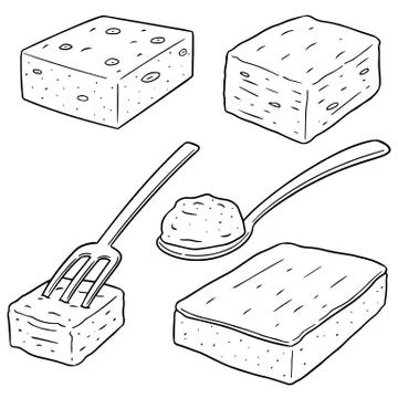 Vector set of brownie Stock Illustration