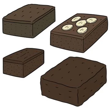 Vector set of brownie Stock Illustration