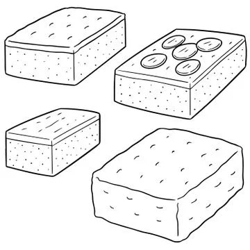 Vector set of brownie Stock Illustration