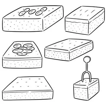Vector set of brownies Stock Illustration