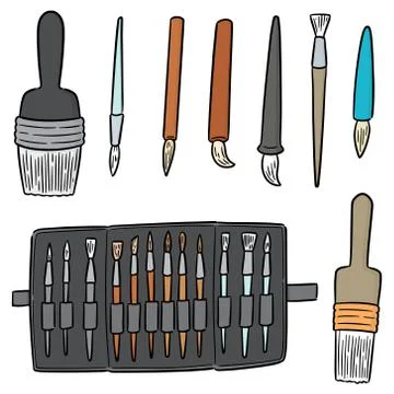 Vector set of brush Stock Illustration
