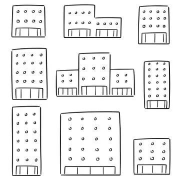 Vector set of building Ilustración de archivo
