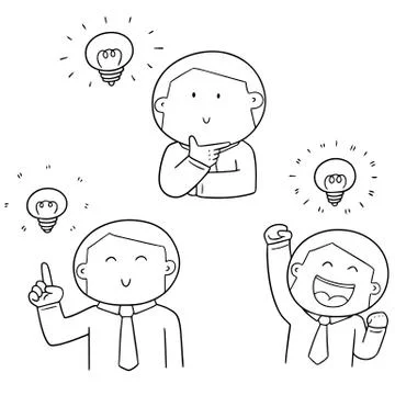 Vector set of businessman Stock Illustration