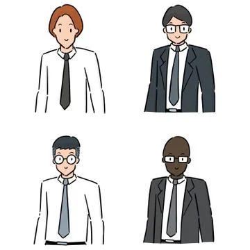 Vector set of businessman Illustrazione stock