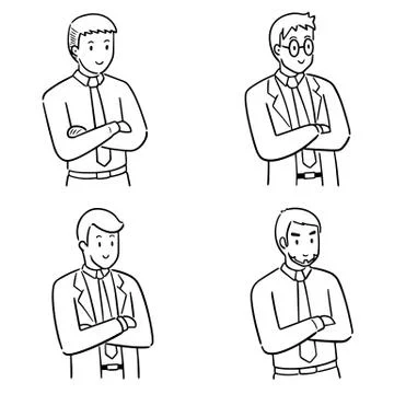 Vector set of businessman Stock Illustration