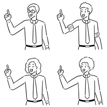 Vector set of businessman Stock Illustration