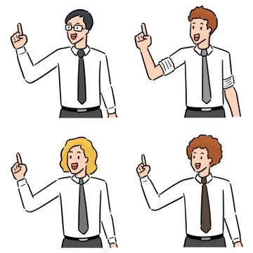 Vector set of businessman Stock Illustration