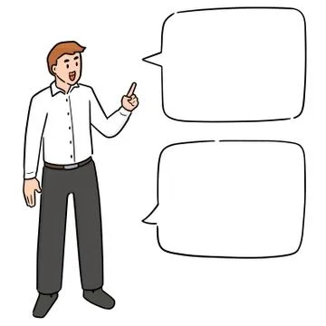 Vector set of businessman talking Stock Illustration