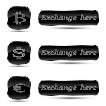 The vector set of buttons Stock Illustration