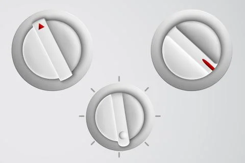 Vector set of buttons, volume control Stock Illustration