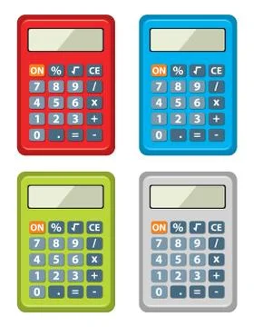 Vector set of calculator icons Stock Illustration
