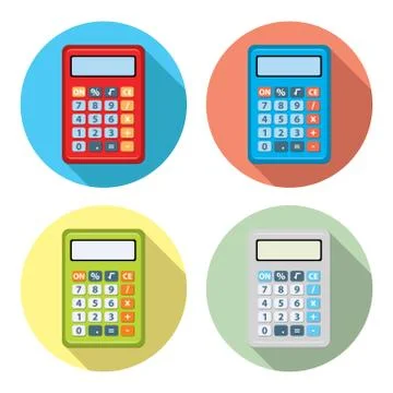 Vector set of calculator icons Stock Illustration