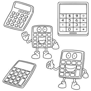 Vector set of calculator Stock Illustration