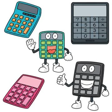 Vector set of calculator Stock Illustration