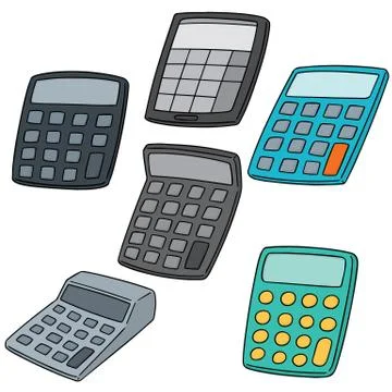 Vector set of calculator Stock Illustration