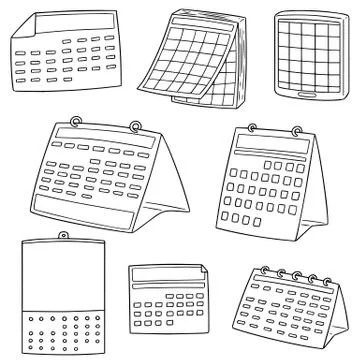 Vector set of calendar Stock Illustration