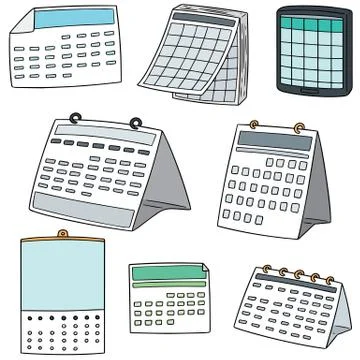 Vector set of calendar Stock Illustration