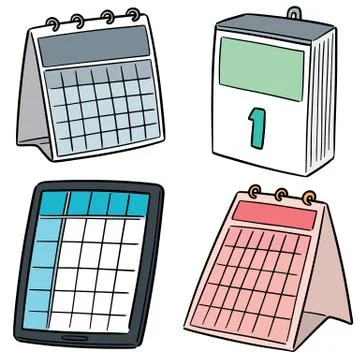 Vector set of calendar Stock Illustration