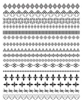 Vector Set of Calligraphic Design Borders Elements 스톡 일러스트