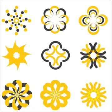 Vector set: calligraphic design elements and page decoration - lots of useful el Stock Illustration