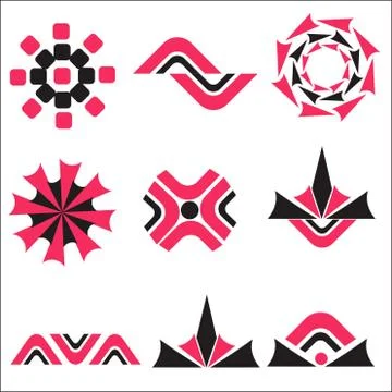 Vector set: calligraphic design elements and page decoration - lots of useful el Stock Illustration