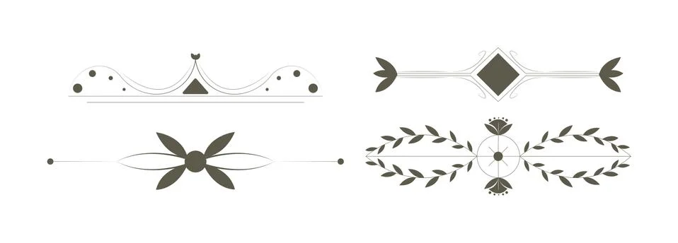 Vector set: calligraphic design elements and page decoration - lots of useful 스톡 일러스트