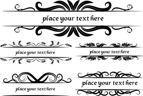 Vector set: calligraphic design elements and page decoration Illustrazione stock