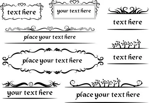 Vector set: calligraphic design elements and page decoration Stock Illustration