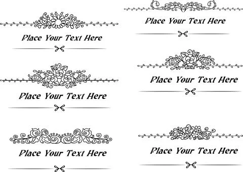 Vector set: calligraphic design elements and page decoration Stock Illustration