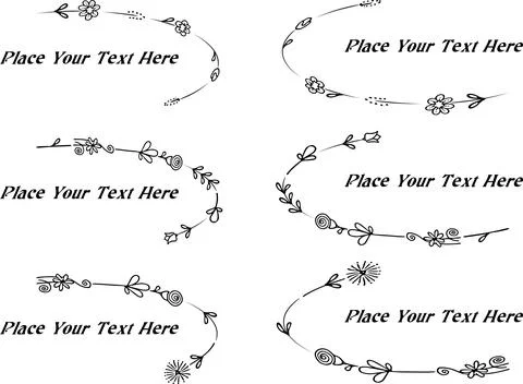 Vector set: calligraphic design elements and page decoration Stock Illustration