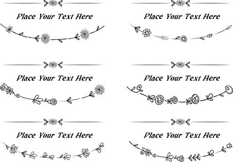 Vector set: calligraphic design elements and page decoration Stock Illustration