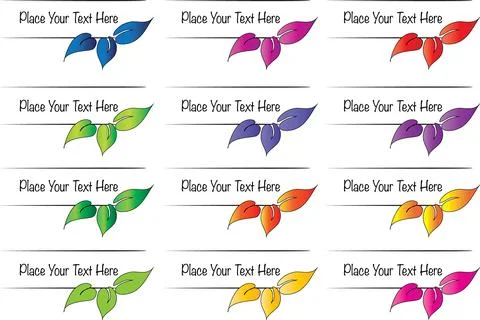 Vector set: calligraphic leaf design elements and page decoration Stock Illustration